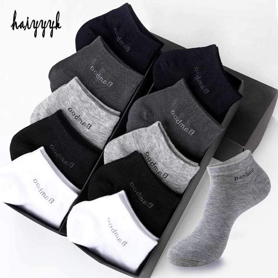 10 Pairs / Pack Men's High Quality Breathable Anti-Bacterial  Ankle Socks Bennys Beauty World