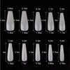 100 Pcs/Box UV Gel Full Cover Acrylic Clear and Natural Coffin Nails Bennys Beauty World
