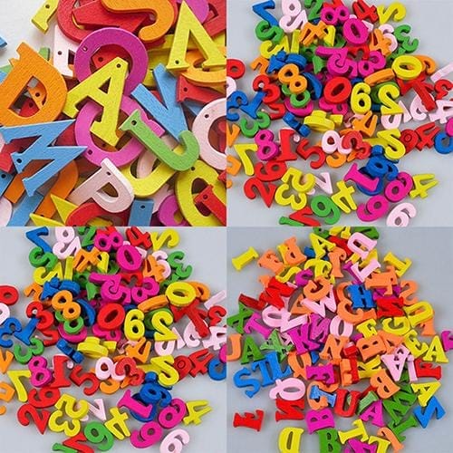 100Pcs Colorful Letters And Numbers Wooden Learning Tools For Kids Bennys Beauty World