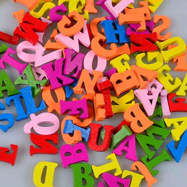 100Pcs Colorful Letters And Numbers Wooden Learning Tools For Kids Bennys Beauty World