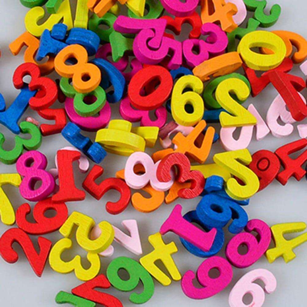 100Pcs Colorful Letters And Numbers Wooden Learning Tools For Kids Bennys Beauty World