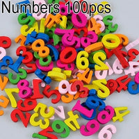 100Pcs Colorful Letters And Numbers Wooden Learning Tools For Kids Bennys Beauty World