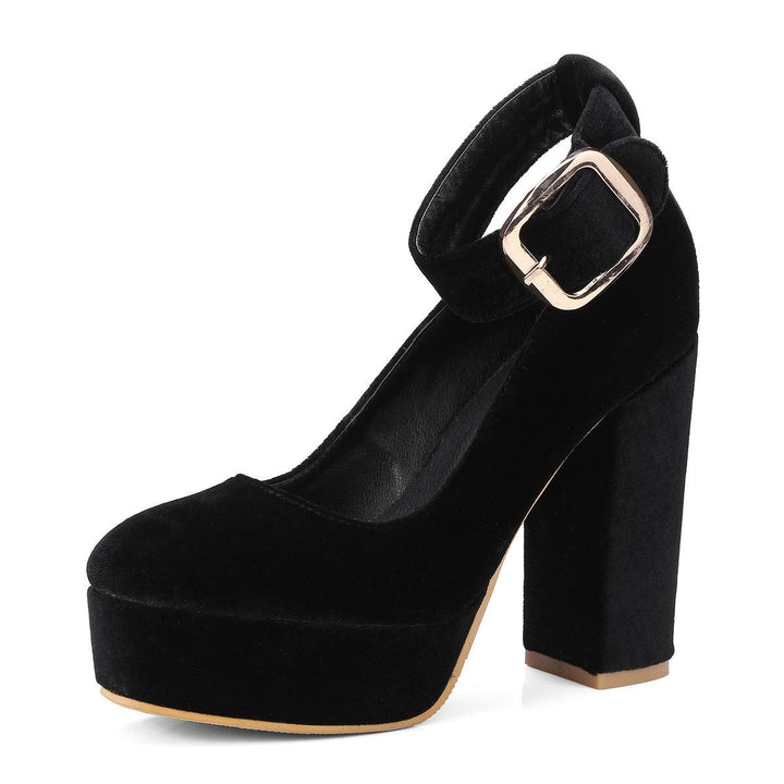 Simple sexy nightclub high heel single shoe suede-shoes-Bennys Beauty World