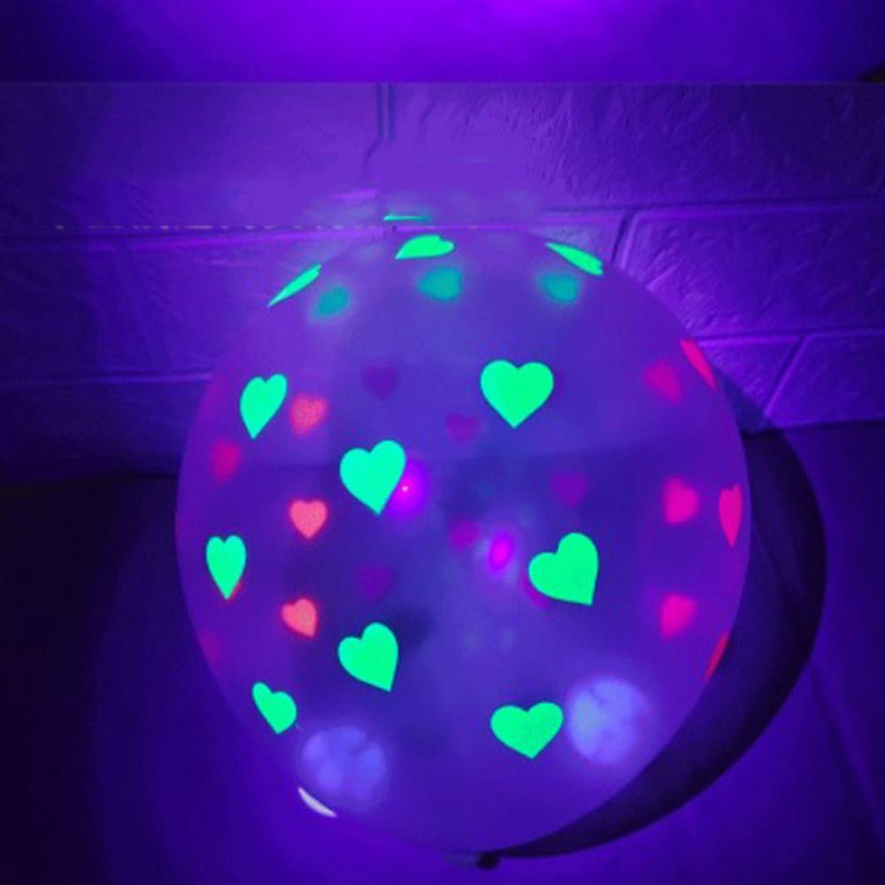 10Pcs 12 inch Neon Fluorescent Balloons Polka Dot Stars Happy Birthday Glow Bennys Beauty World