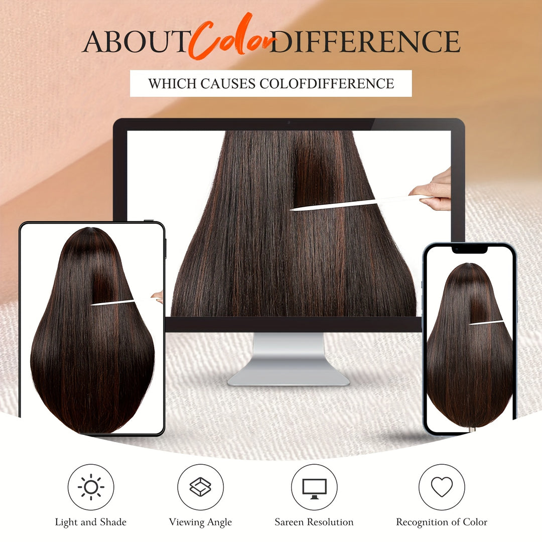 24" Heat Resistant Synthetic Glueless U/V Part Wig