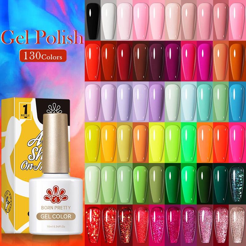 10ml Gel Nail Polish Gel 130 Colors Semi Permanent Solid Nail Gel Bennys Beauty World