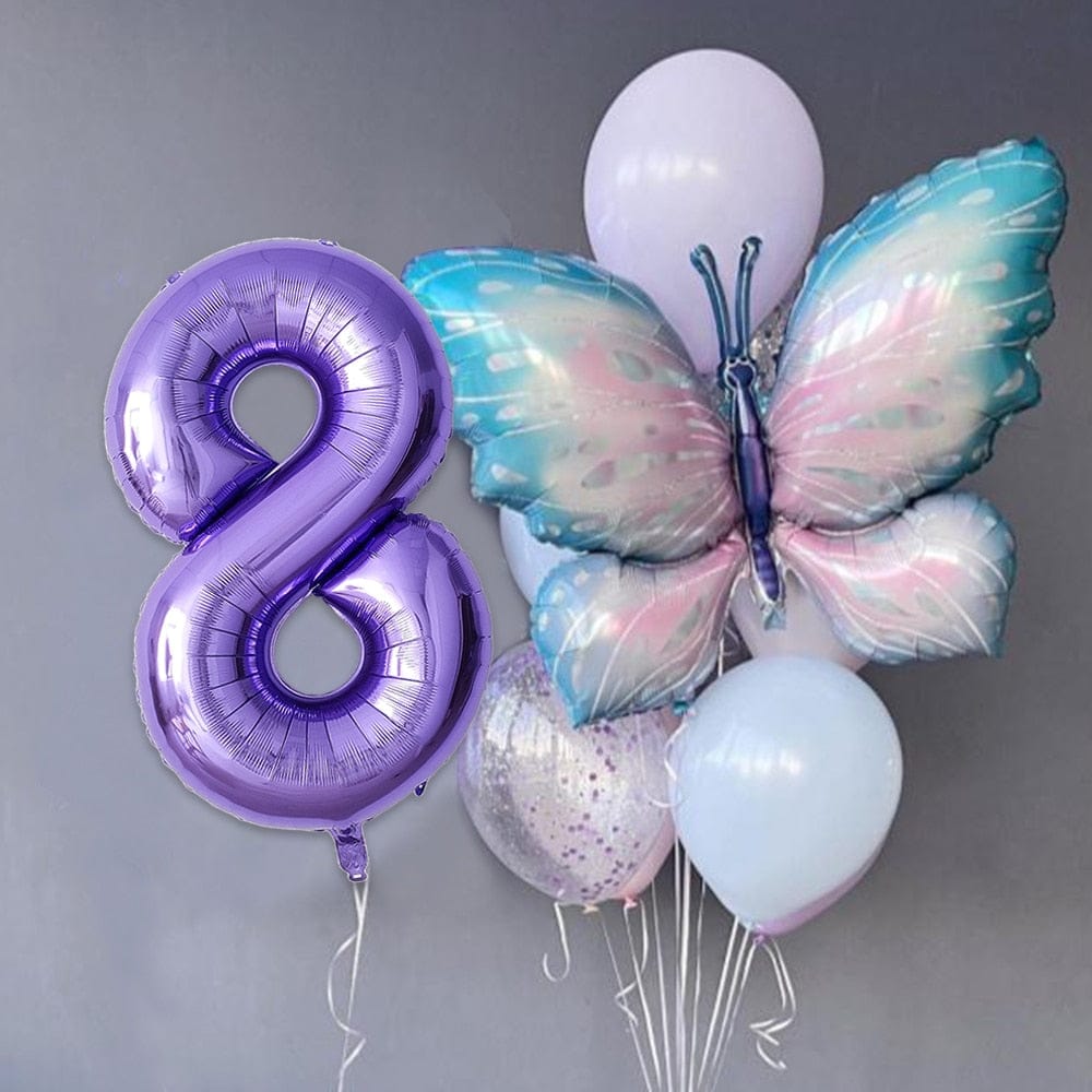 10pcs Giant light Purple Birthday Balloons Set 40inch Bennys Beauty World