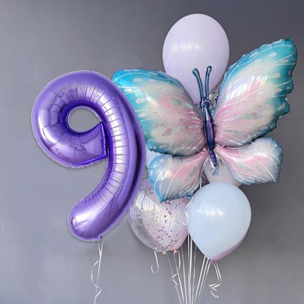 10pcs Giant light Purple Birthday Balloons Set 40inch Bennys Beauty World