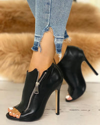 11cm New Women Pumps Breathable Hollow Out Square Heel Boots Bennys Beauty World