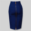 12 Colors Plus Size XL XXL Solid Zipper Bandage Skirt Bennys Beauty World