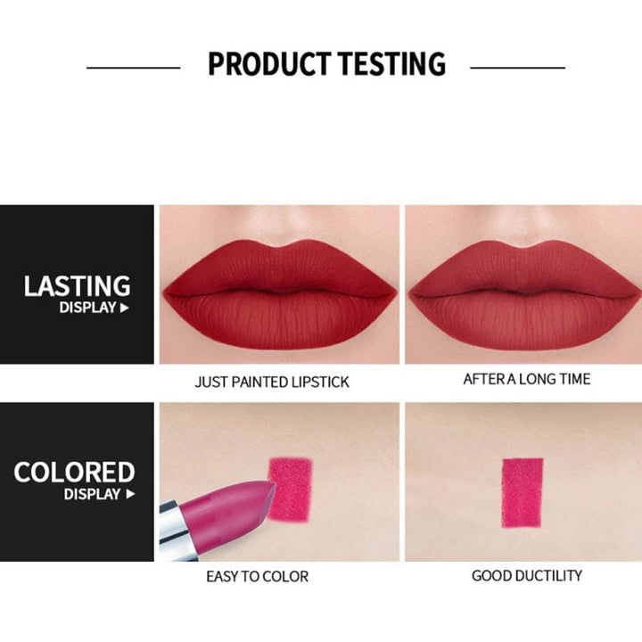 12 Colors Waterproof Long Lasting Matte Lipstick Bennys Beauty World