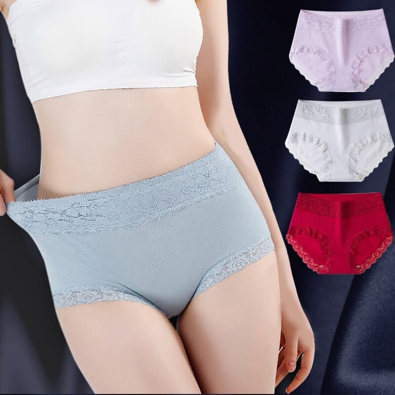 12 pieces Cotton Women's Underwear Sexy Comfortable Soft Lace