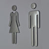 12cm Acrylic Self Adhesive Toilet Door Sign Men And Women WC Bathroom Label Sticker Bennys Beauty World