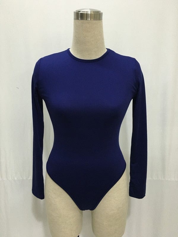 13 Colours Long Sleeve O Neck Casual Bodysuit For Women Bennys Beauty World