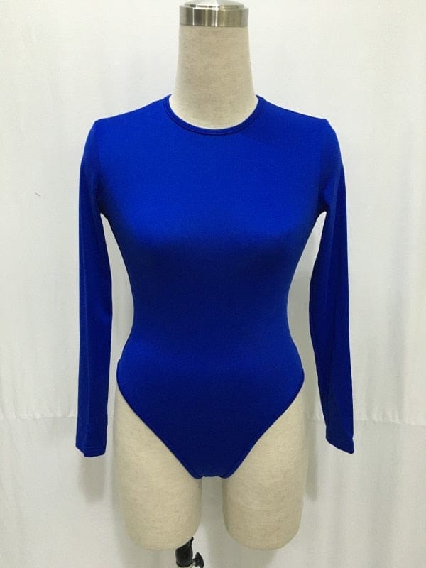 13 Colours Long Sleeve O Neck Casual Bodysuit For Women Bennys Beauty World