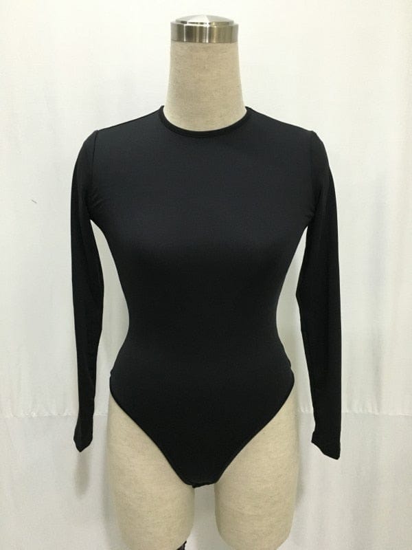 13 Colours Long Sleeve O Neck Casual Bodysuit For Women Bennys Beauty World