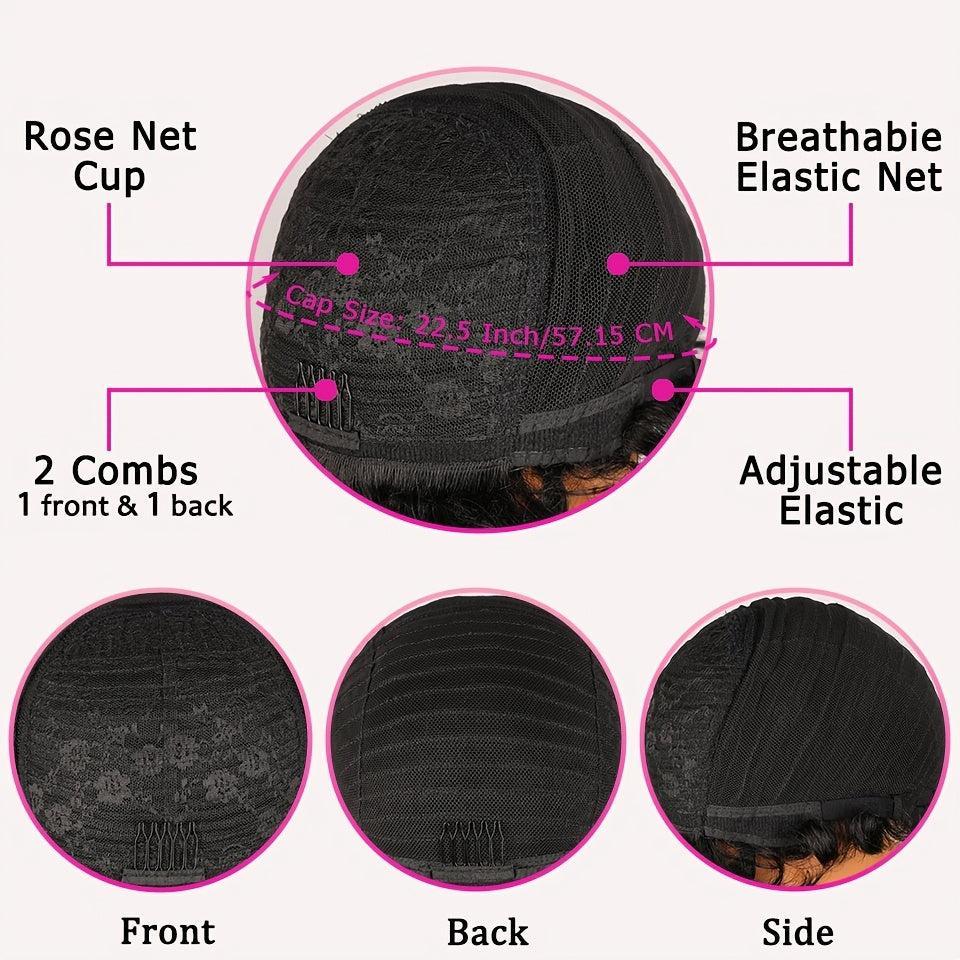 Short Ombre Pixie Cut Human Hair Wig for Women - Bennys Beauty World