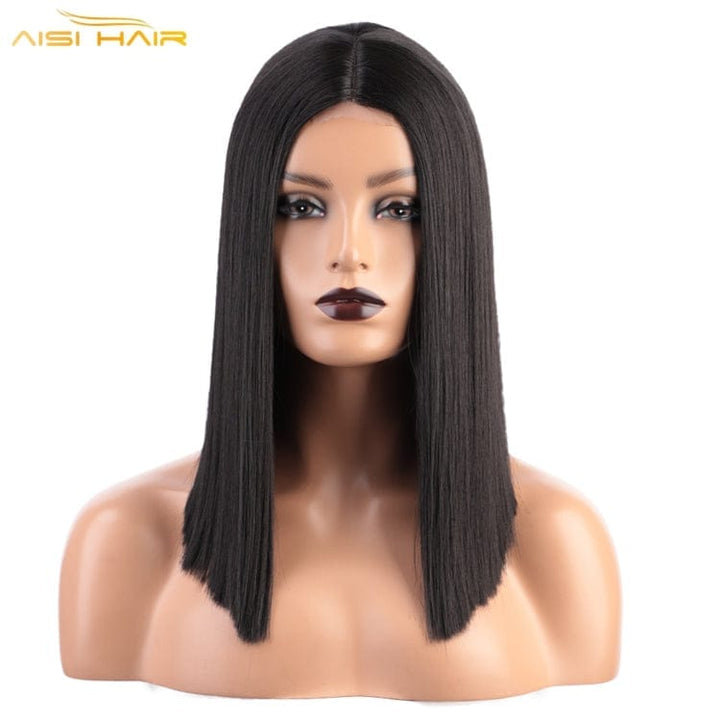 14 Inch High Quality Synthetic Highlight Lace Wig Ombre Blonde Bob Wigs Bennys Beauty World