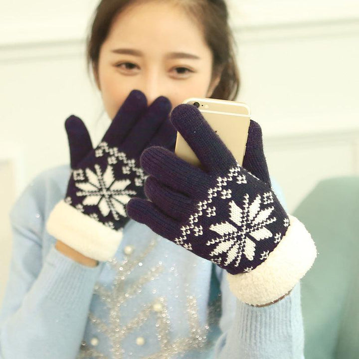 Velvet winter warm gloves-Gloves-Bennys Beauty World