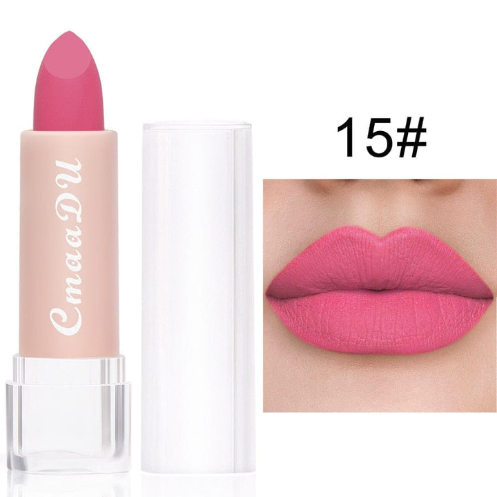 15 Colors Velvet Waterproof Red Nude Lipstick Bennys Beauty World