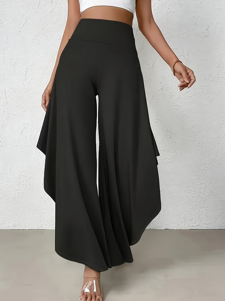 Chic Asymmetrical Wide Leg Trousers for Effortless Spring & Summer Style-Bennys Beauty World