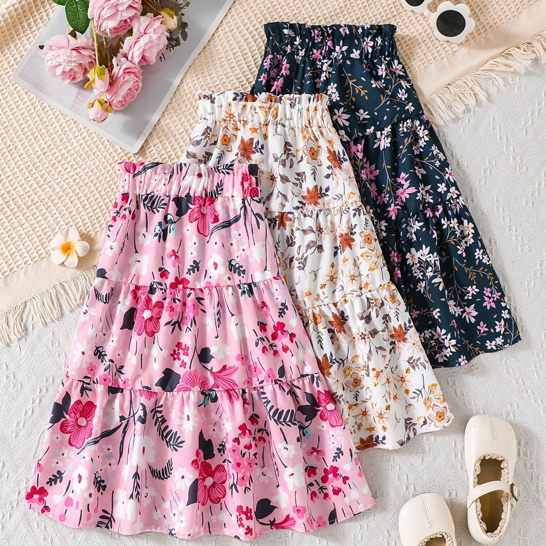 Casual Floral Culotte Skirt for Women