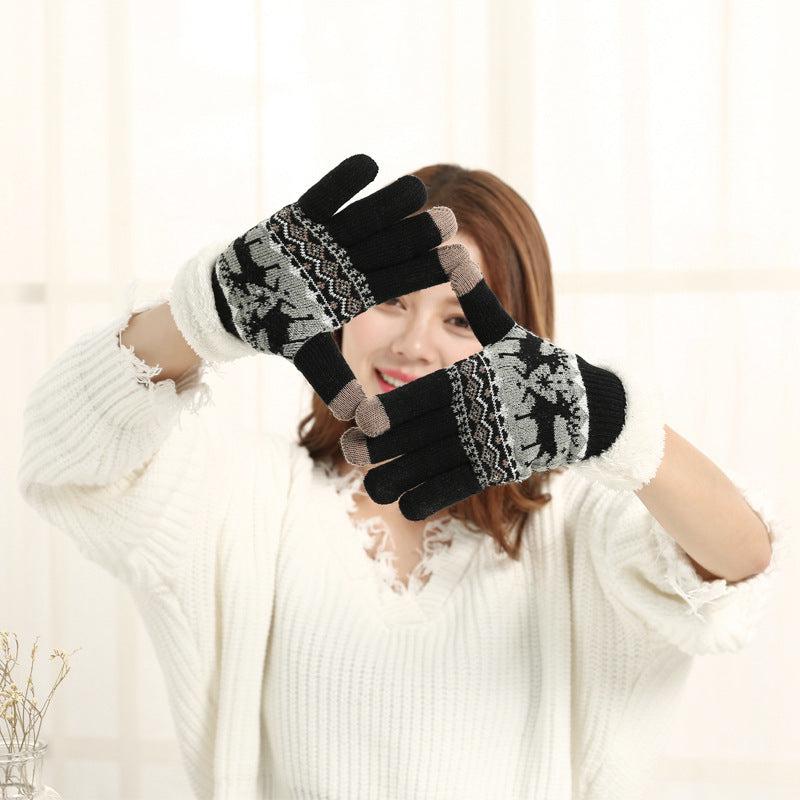 Velvet winter warm gloves-Gloves-Bennys Beauty World