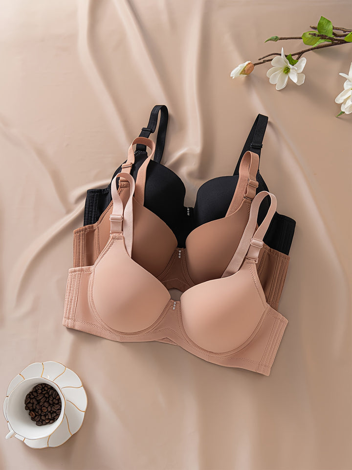 3pcs Pack Large Size Matte Women's Bra