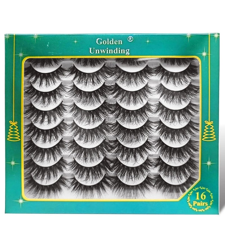 16 Pairs Of Artificial Mink False Eyelashes Bennys Beauty World