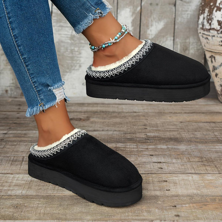 Women's Cozy Slip-On Flats - Casual Indoor/Outdoor Shoes-Shoes-Bennys Beauty World