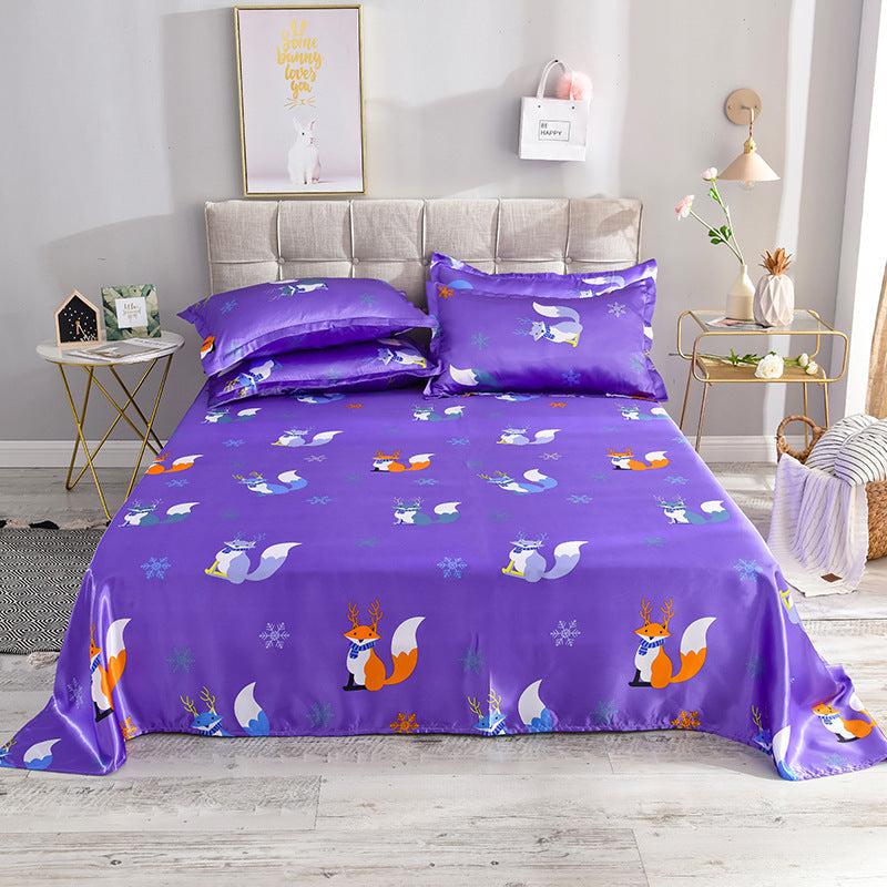 Single Bed Sheet Washed Silk Large Bed Sheet