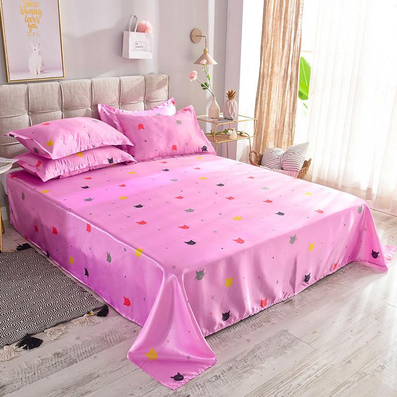 Single Bed Sheet Washed Silk Large Bed Sheet