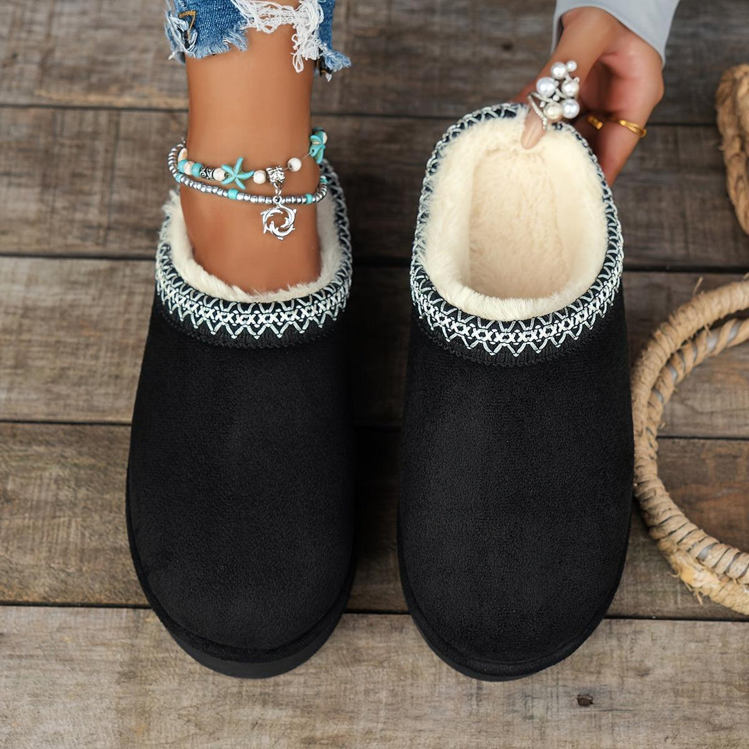 Women's Cozy Slip-On Flats - Casual Indoor/Outdoor Shoes-Shoes-Bennys Beauty World