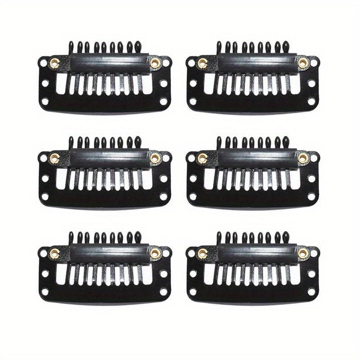 24pcs/SET Wig Clips For Hair Cloth Wig Combs Flat Hair Clips