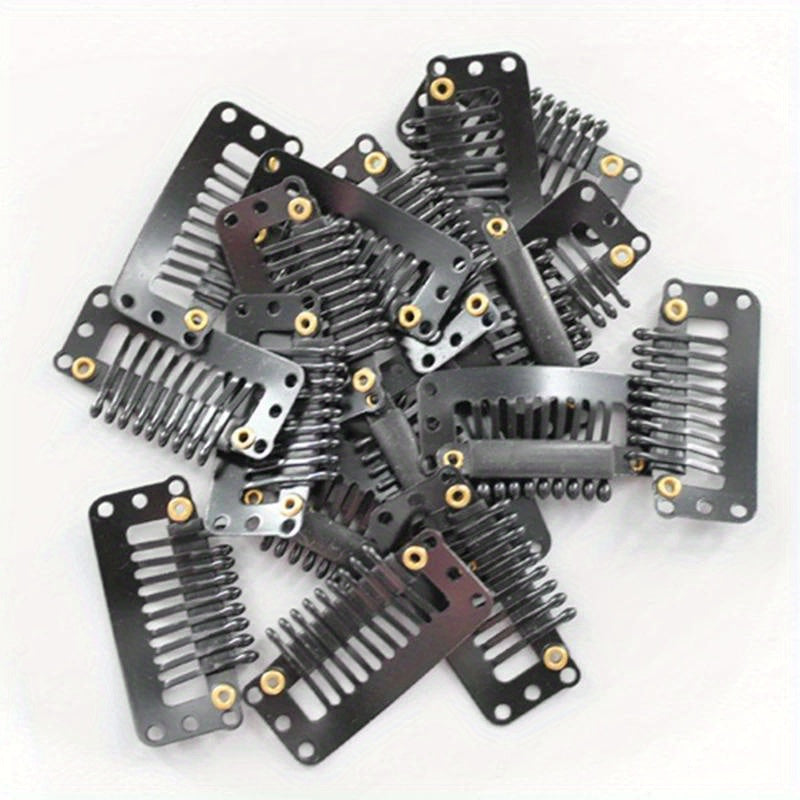24pcs/SET Wig Clips For Hair Cloth Wig Combs Flat Hair Clips