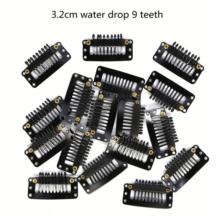 24pcs/SET Wig Clips For Hair Cloth Wig Combs Flat Hair Clips