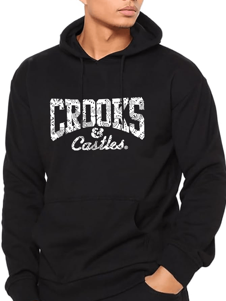 Men's Crooks & Castles Print Hoodie Sweatshirt-Hoodies-Bennys Beauty World