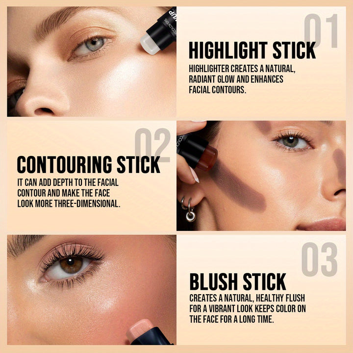 1pc Long-lasting Contouring Stick Matte Bronzer Stick