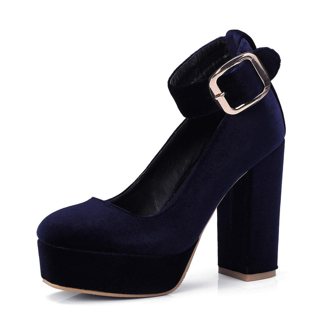 Simple sexy nightclub high heel single shoe suede-shoes-Bennys Beauty World