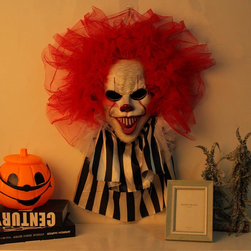 Halloween Wreath Decoration Wall Hanging Clown-Halloween-Bennys Beauty World