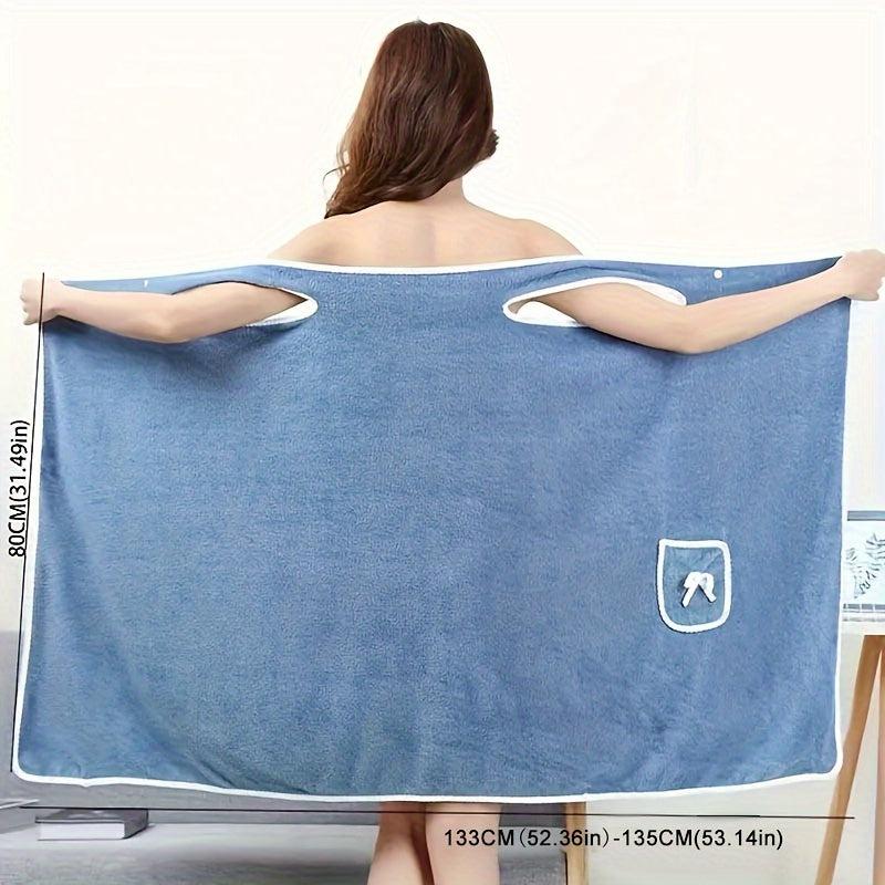 1pc Bath Towel Velvet Quick-Drying, Absorbent Towels-Towels-Bennys Beauty World