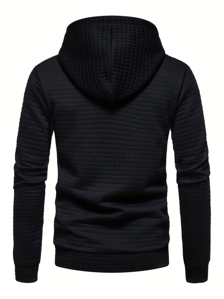 Men's Waffle Weave Comfort Hoodie-Hoodie-Bennys Beauty World