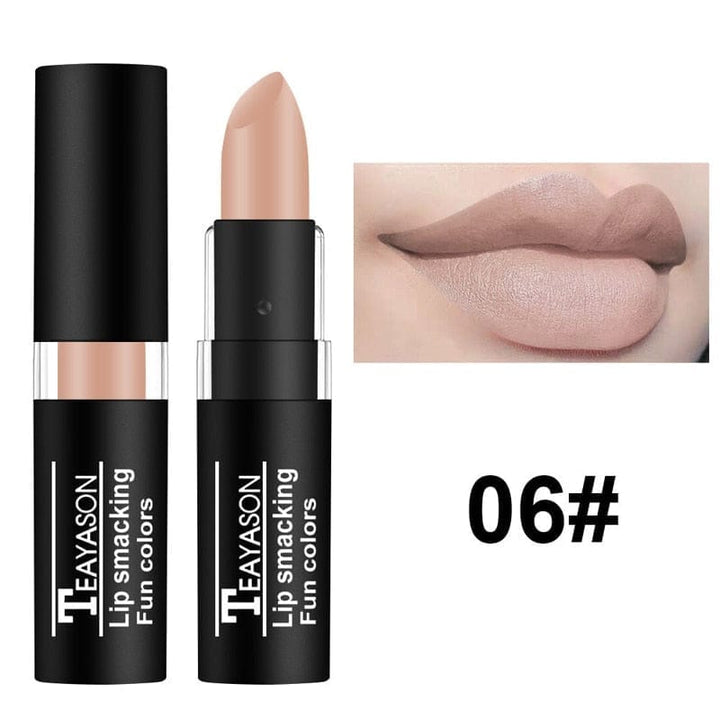 1PC  Matte Nude Lipsticks 12 Colors Waterproof Long Lasting Lipstick Bennys Beauty World