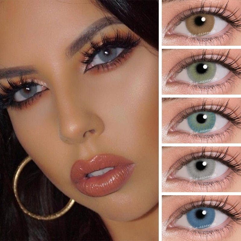 1Pair Yearly Multi-colored Lenses for Eyes Blue Green Color Contact Lenses Bennys Beauty World