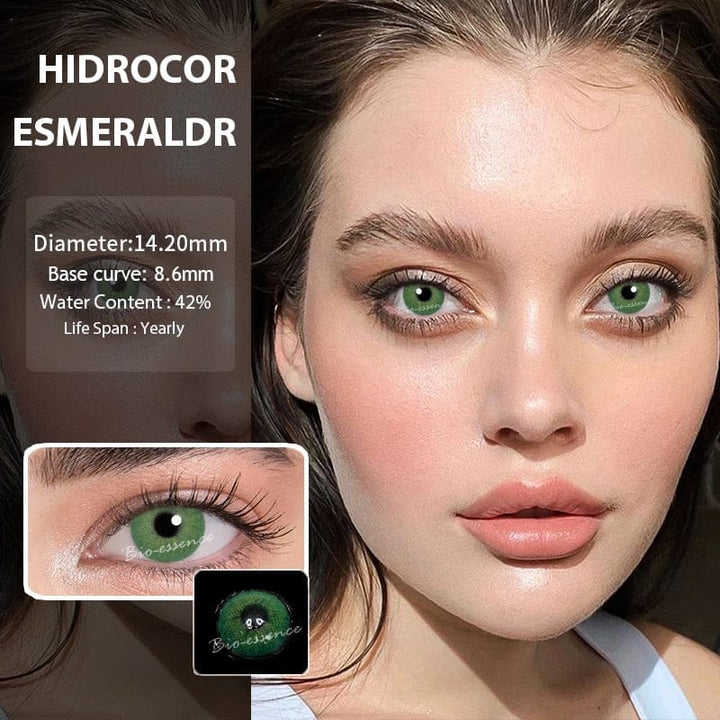1Pair Yearly Multi-colored Lenses for Eyes Blue Green Color Contact Lenses Bennys Beauty World