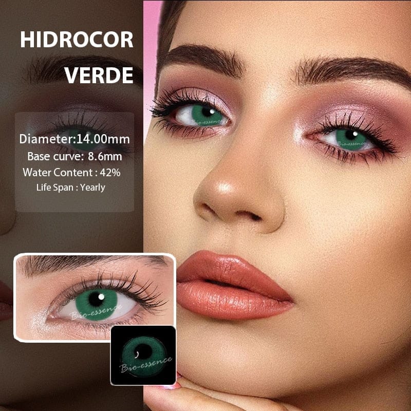 1Pair Yearly Multi-colored Lenses for Eyes Blue Green Color Contact Lenses Bennys Beauty World