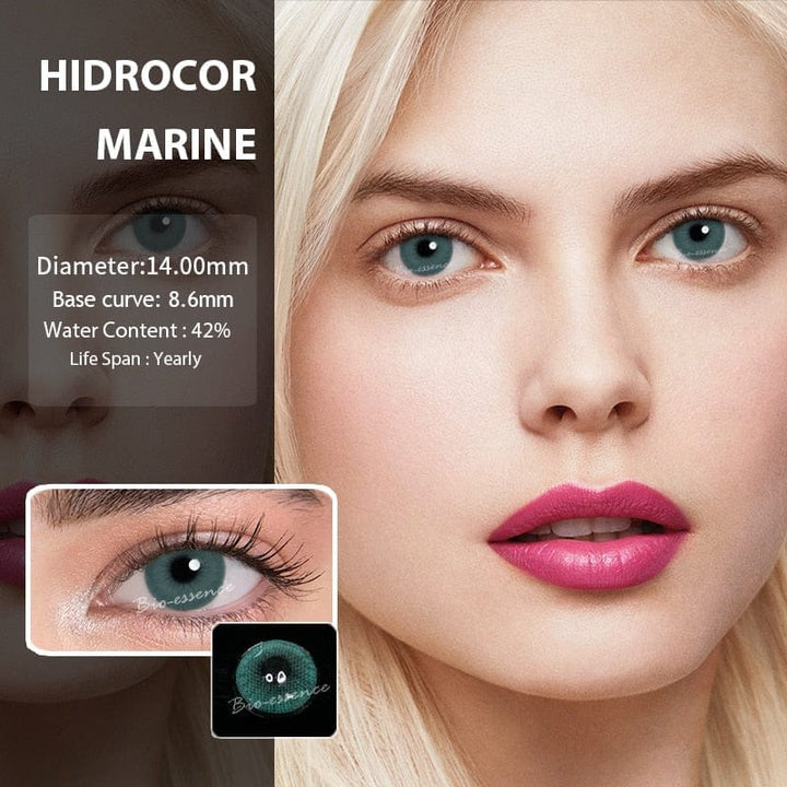 1Pair Yearly Multi-colored Lenses for Eyes Blue Green Color Contact Lenses Bennys Beauty World