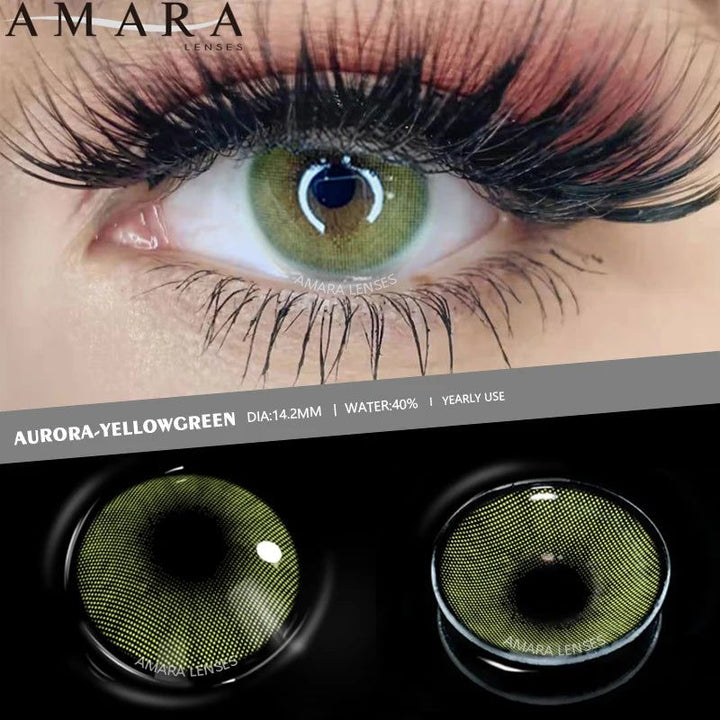 1Pair contact lenses with blue or green eyes. Bennys Beauty World