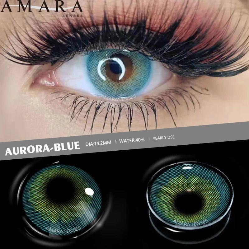 1Pair contact lenses with blue or green eyes. Bennys Beauty World