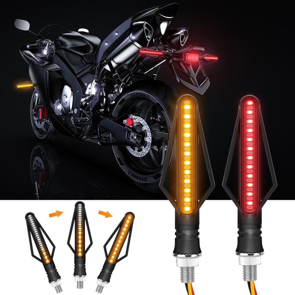 1Pc LED Motorcycle Turn Signal Lights Brake Flowing Flashing Motorbike Signal Lamp Bennys Beauty World